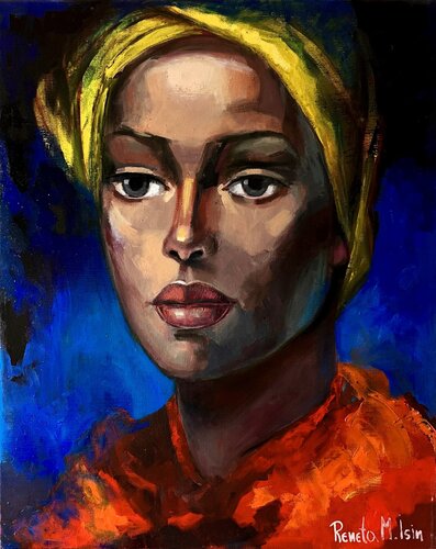 " African Woman " par Reneta Isin, Peinture en vente sur Singulart