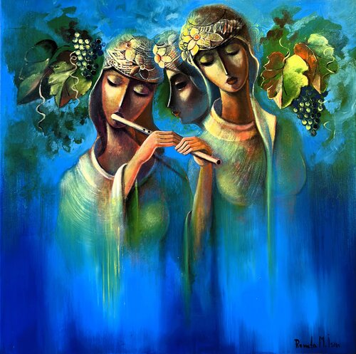" Moonlight Melody " di Reneta Isin, Pittura in vendita su Singulart