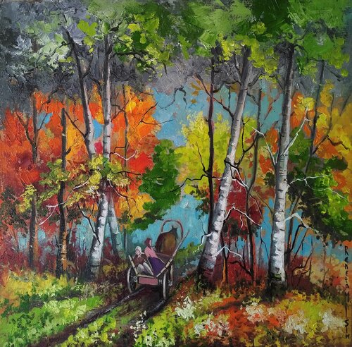" Country Road " van Reneta Isin, Schilderij te koop op Singulart