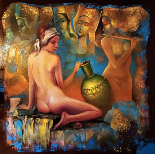 " Deva " di Reneta Isin, Pittura in vendita su Singulart