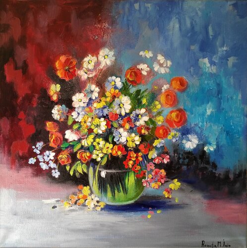 Bunch of Flowers - Bouquet di Reneta Isin, Pittura in vendita su Singulart