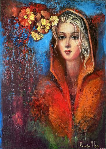 " Girl in the Forest " de Reneta Isin, Pintura a la venta en Singulart