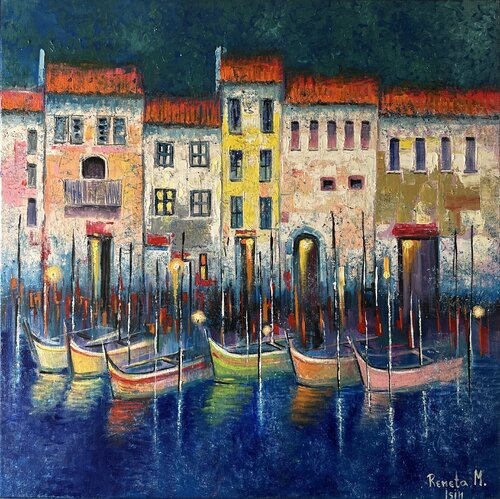 " Procida island " -  Naples, Italy van Reneta Isin, Schilderij te koop op Singulart