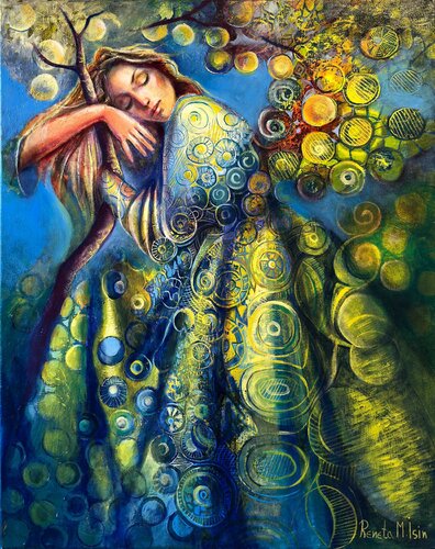 " The Hug " van Reneta Isin, Schilderij te koop op Singulart