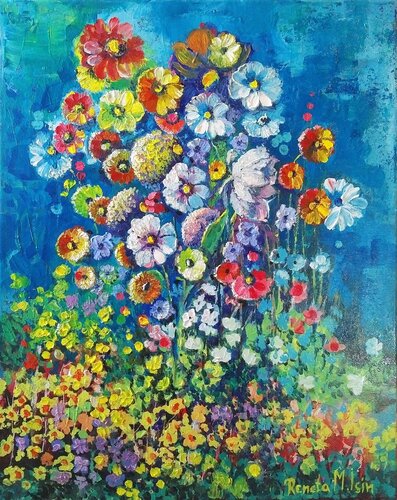" Spring Flowers " van Reneta Isin, Schilderij te koop op Singulart