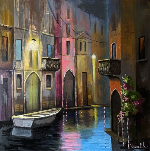 Evening in Venice - Italy von Reneta Isin, Malerei kaufen auf Singulart