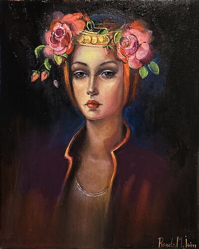 " Bulgarian Rose " van Reneta Isin, Schilderij te koop op Singulart