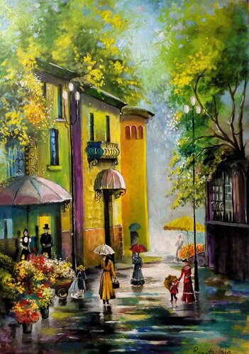 Walk to the Renaissance di Reneta Isin, Pittura in vendita su Singulart