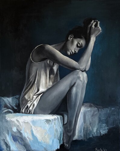 " Black and White Beauty " by Reneta Isin, Painting for Sale on Singulart