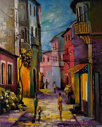 " Old Town " - Paris di Reneta Isin, Pittura in vendita su Singulart