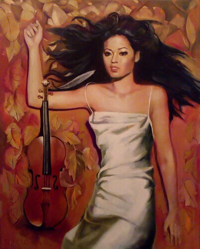 Vanessa Mae - Violinist van Reneta Isin, Schilderij te koop op Singulart