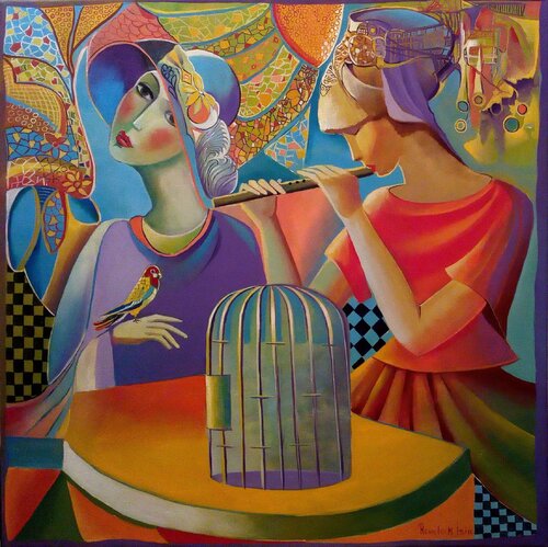" July 4th " di Reneta Isin, Pittura in vendita su Singulart