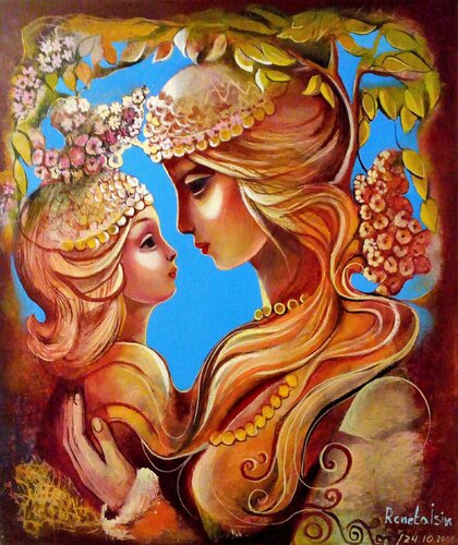 " Forest Family " di Reneta Isin, Pittura in vendita su Singulart