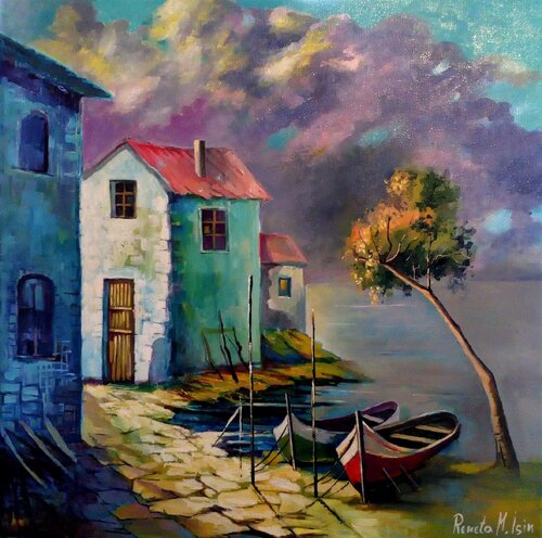 " Sicily "  Boats von Reneta Isin, Malerei kaufen auf Singulart
