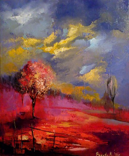 " Red Memory " di Reneta Isin, Pittura in vendita su Singulart