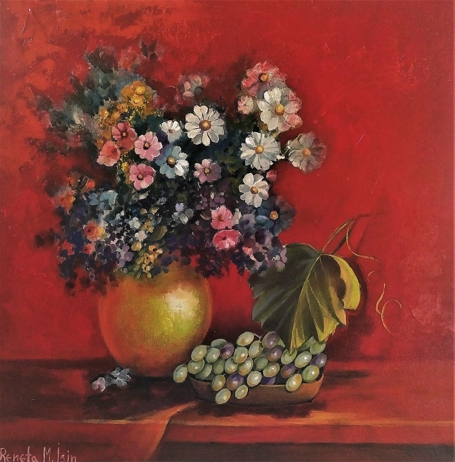 Still Life in Cadmium Red Reneta Isin