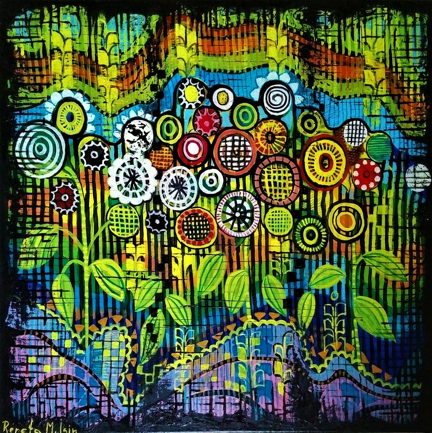 " Melody of Flowers " Reneta Isin Originalgemälde zu verkaufen