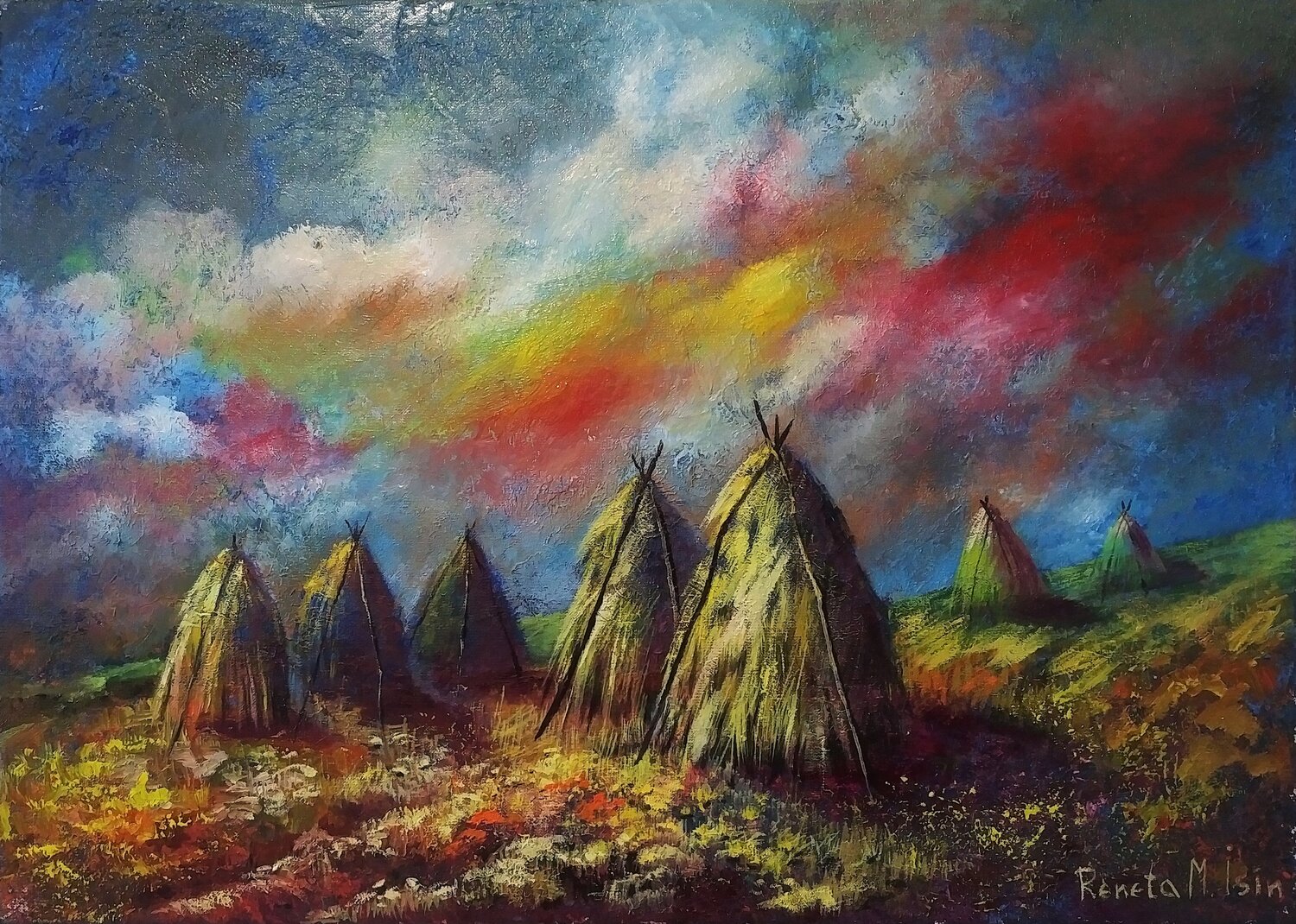" Grainstacks " Hay stacks Reneta Isin