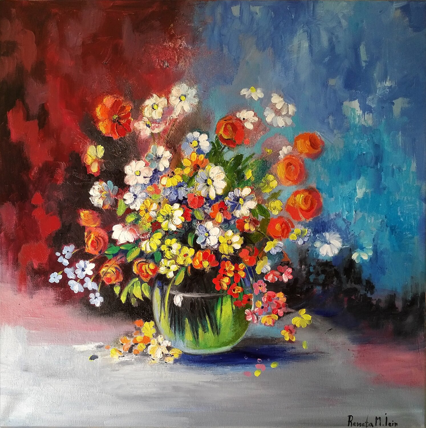 Bunch of Flowers - Bouquet Reneta Isin Originalgemälde zu verkaufen