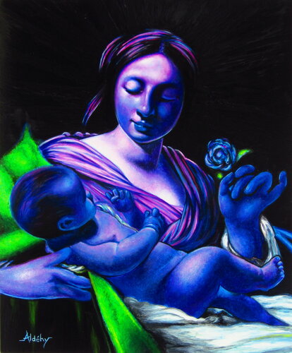 La Vierge et le Ciel van Aldehy, Schilderij te koop op Singulart