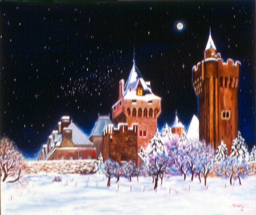 Le château, di Aldehy, Pittura in vendita su Singulart