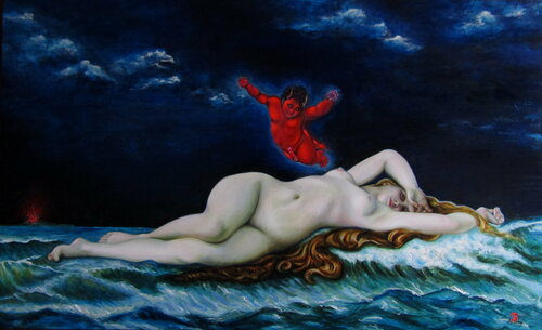 LA NAISSANCE D'UN VIRUS van Aldehy, Schilderij te koop op Singulart