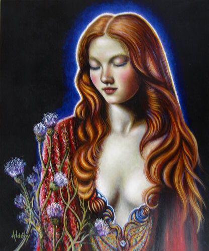 Une fille de toque di Aldehy, Pittura in vendita su Singulart