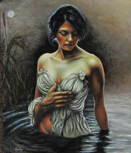 Femme de lune van Aldehy, Schilderij te koop op Singulart