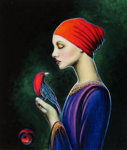 La femme et la flamme by Aldehy, Painting for Sale on Singulart