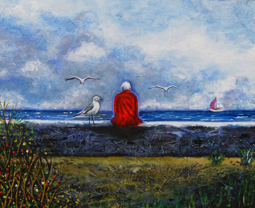 Le vieil homme entre ses murs von Aldehy, Malerei kaufen auf Singulart