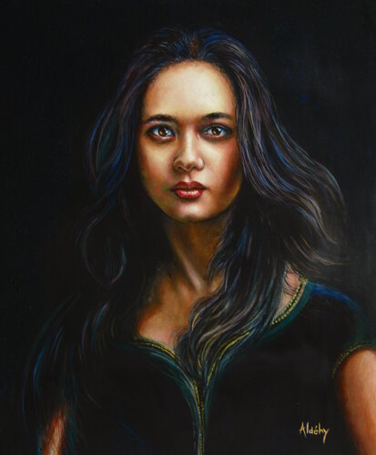 LA FEMME EN FACE by Aldehy, 油畫 for Sale on Singulart