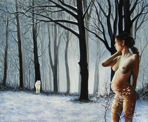 Le Loup et l'Agnelle di Aldehy, Pittura in vendita su Singulart