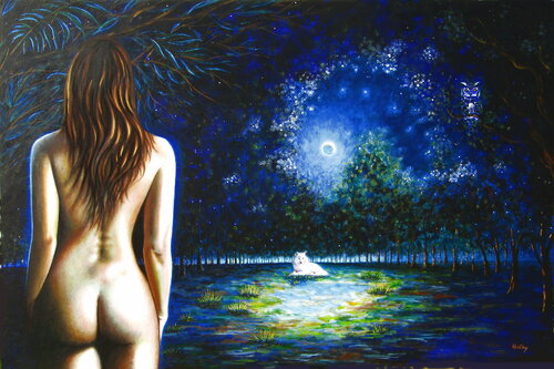 Les Yeux De la Nuit di Aldehy, Pittura in vendita su Singulart