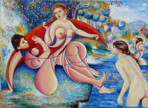 Les Grandes Baigneuses de Aldehy, Pintura a la venta en Singulart