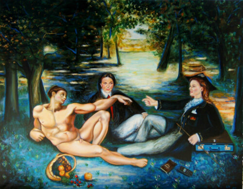 Le déjeuné sur l'herbe von Aldehy, Malerei kaufen auf Singulart