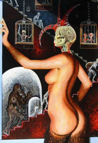 Descente aux enfers di Aldehy, Pittura in vendita su Singulart