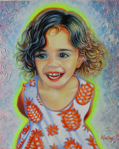 Sainte Thérèse de Lisieux enfant di Aldehy, Pittura in vendita su Singulart