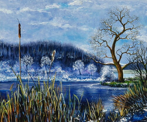 Repos des Pecheurs van Aldehy, Schilderij te koop op Singulart