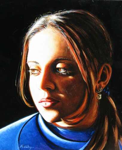 Hommage à J. Vermeer di Aldehy, Pittura in vendita su Singulart