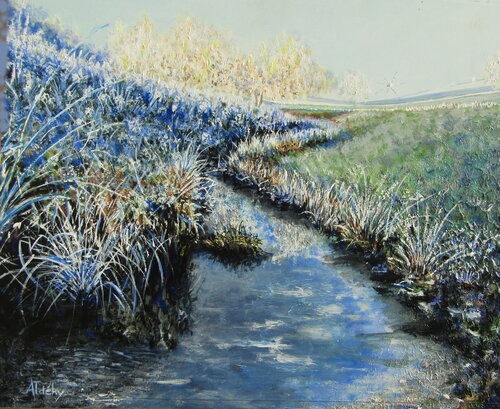 Eau Calme. by Aldehy, Painting for Sale on Singulart