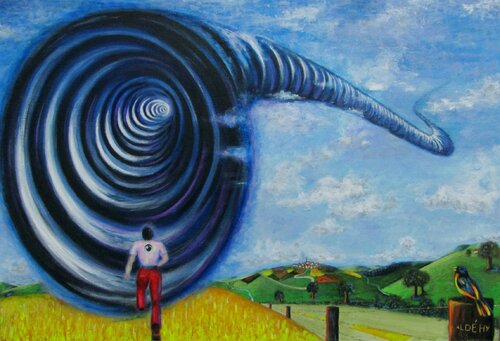 Le départ. Voyage astral. by Aldehy, Painting for Sale on Singulart