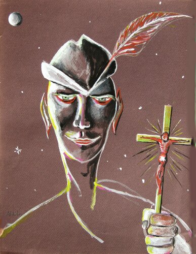L'exorciste. by Aldehy, Drawing for Sale on Singulart