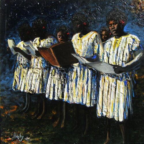 Chant de départ. by Aldehy, Painting for Sale on Singulart