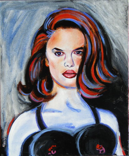 La jeune fille rousse. von Aldehy, Malerei kaufen auf Singulart