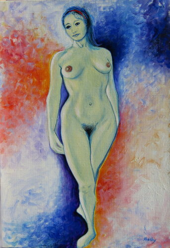 Blue Nude. di Aldehy, Pittura in vendita su Singulart