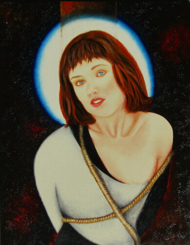 Sainte Jeanne d'Arc au bûcher di Aldehy, Pittura in vendita su Singulart