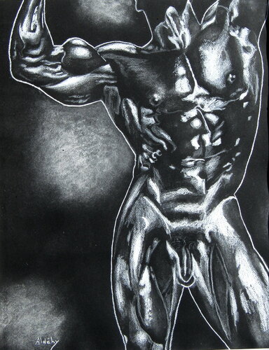 Statue Grec bodybuildée. by Aldehy, 소묘 for Sale on Singulart