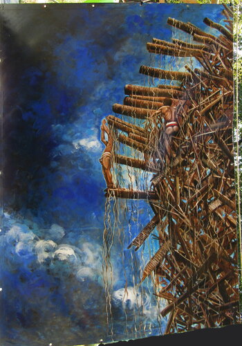 Départ. La magie du Saut du Gaul - Le Grand Saut de Sam Set. von Aldehy, Malerei kaufen auf Singulart