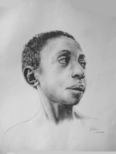 Jeune garçon mélanésien. di Aldehy, Disegno in vendita su Singulart