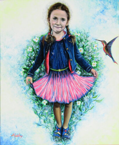 L'OISELLE ET L'OISEAU. di Aldehy, Pittura in vendita su Singulart